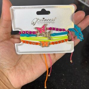 ✨5/$25 Deal!✨Summer Perfect Neon Butterfly String Bracelet Set - Adjustable